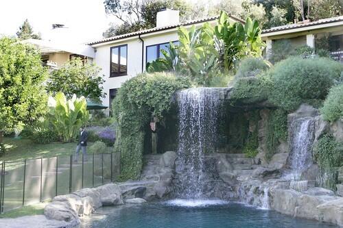 Swimming pool at Mark Wahlberg's Beverly Hills house.