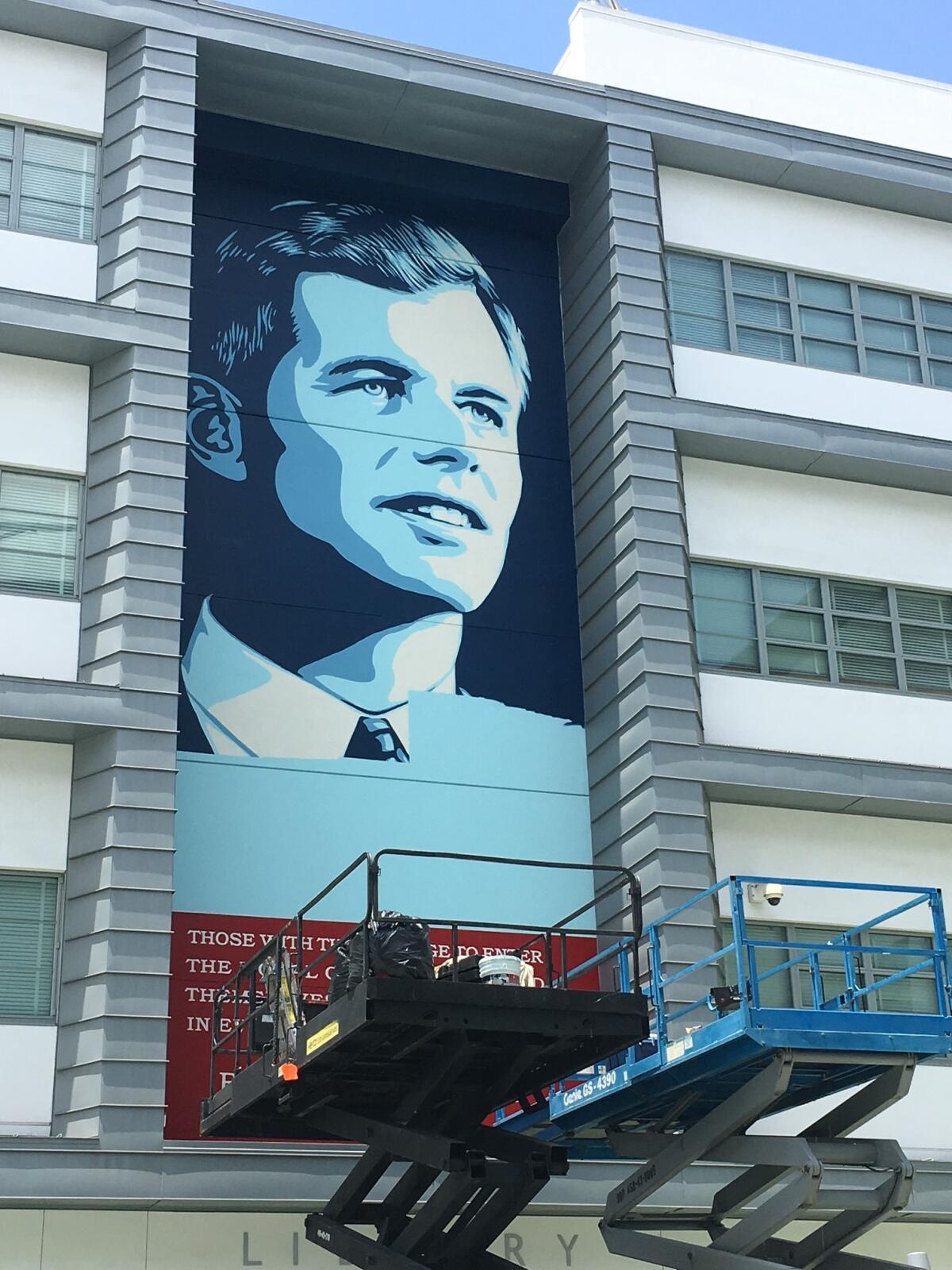 Shepard Fairey's mural of Robert F. Kennedy.