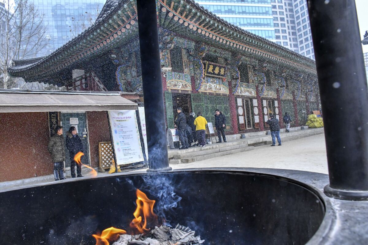 Jogyesa Temple, a Buddhist sanctuary in the Seoul district of Insadong.