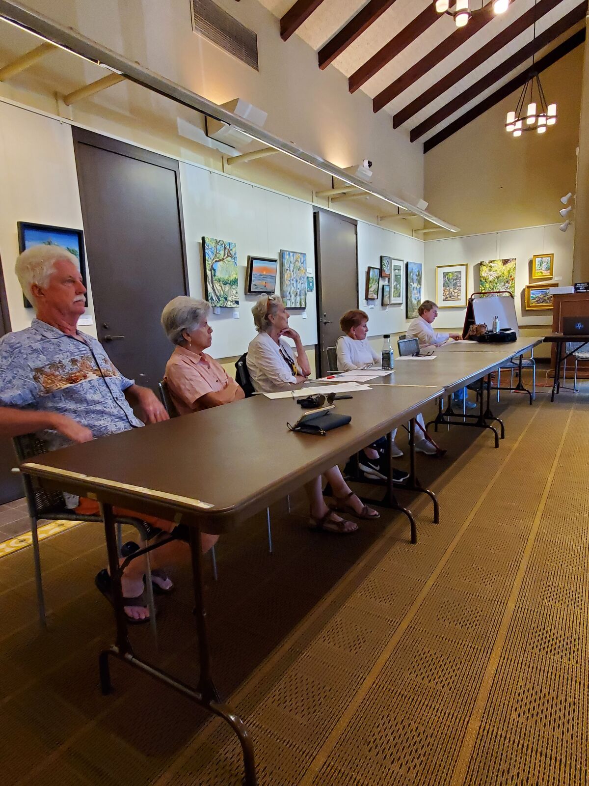 La Jolla Parks & Beaches board members meet June 27 at the La Jolla/Riford Library.