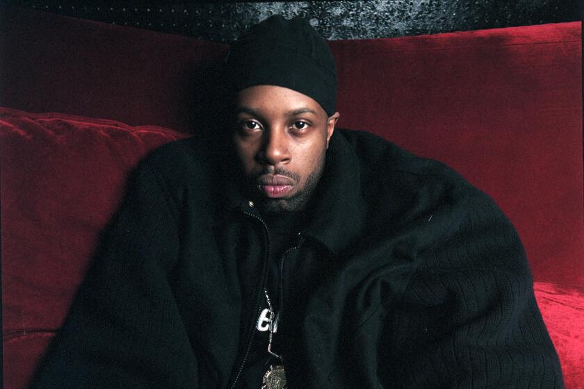 Hip hop artist J Dilla of the group Slum Village photographed at the Key Club in 2000