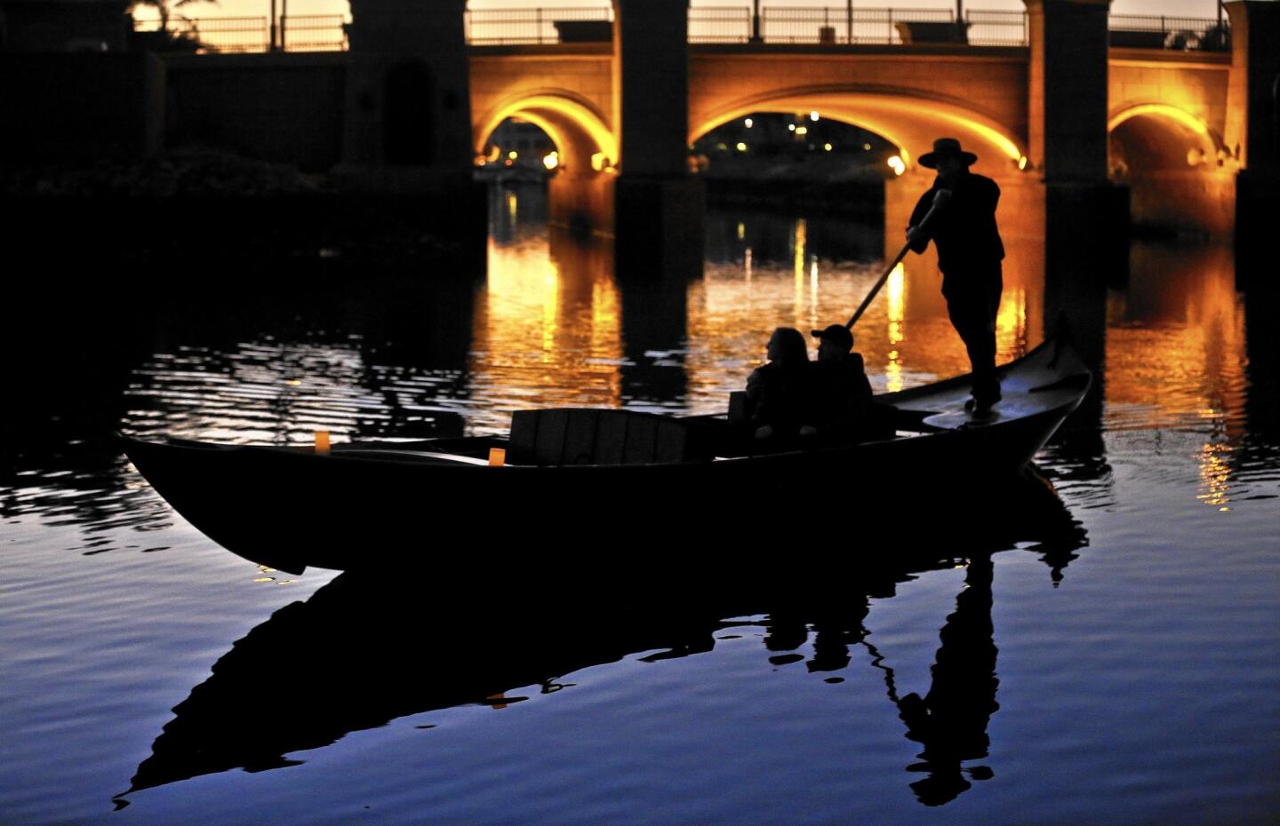 Visitors to Oxnard can take a gondola ride in Channel Islands Harbor.