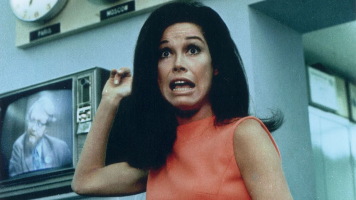 Mary Tyler Moore as Mary Richards in 1970 on "The Mary Tyler Moore Show."