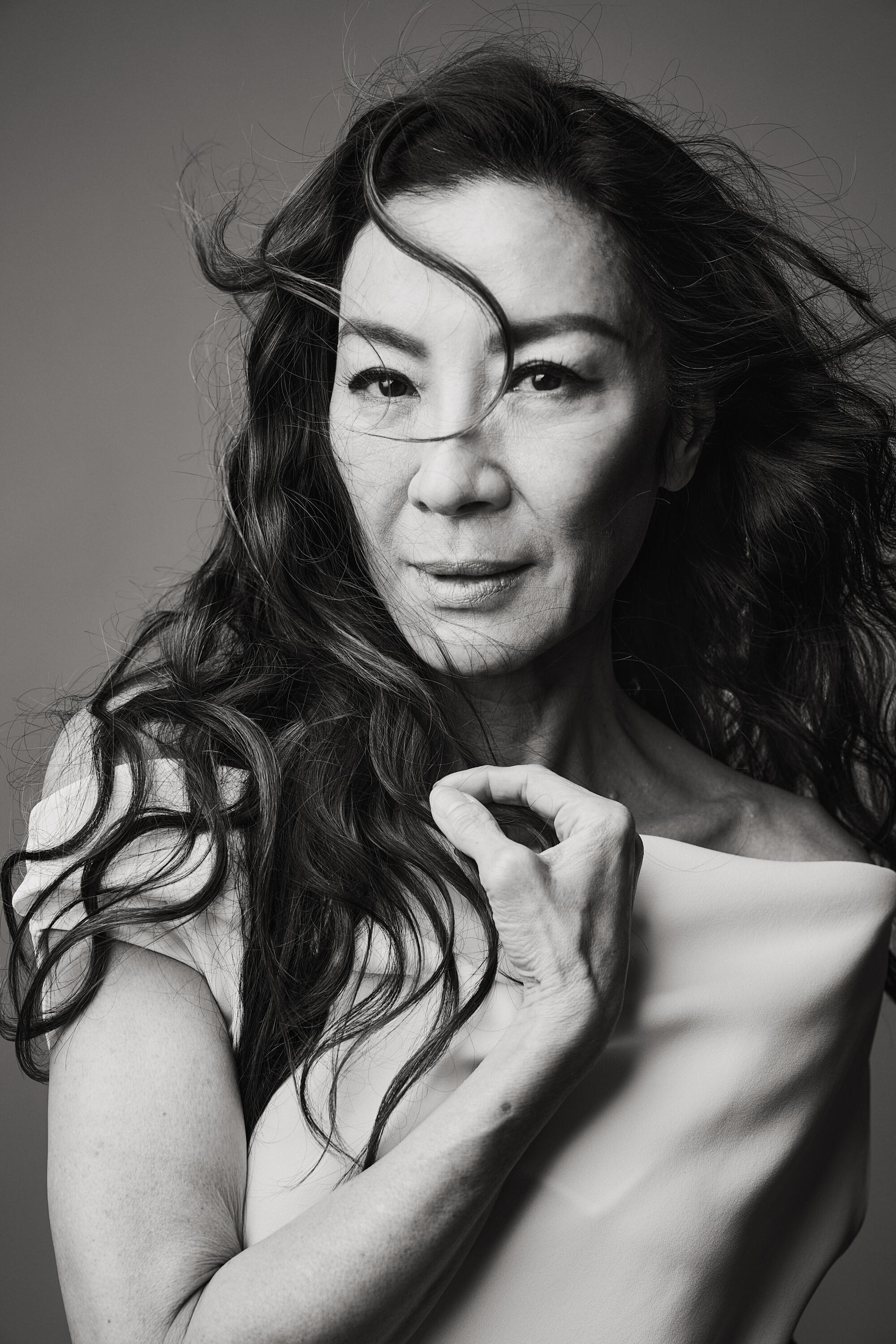 BEVERLY HILLS, CA - OCTOBER 18, 2022: Michelle Yeoh, star of "Everything Everywhere All at Once."