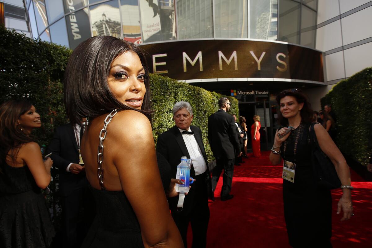 Taraji P. Henson arrives at the 67th Annual Primetime Emmy Awards at the Microsoft Theater.