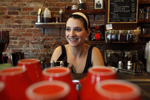 Kat Palen, 27, is a barista at Cafe Grumpy, the real-life coffee shop featured in HBO's "Girls."