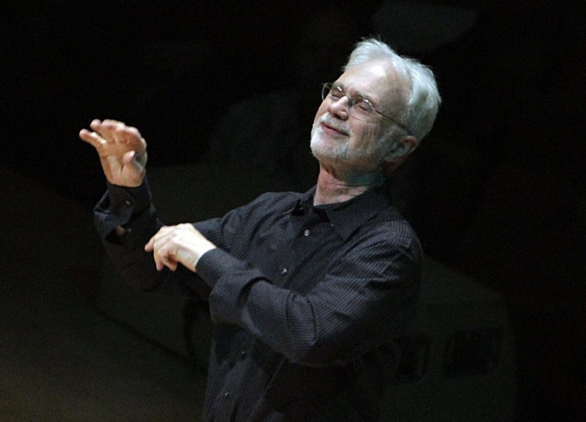 John Adams conducts the Los Angeles Philharmonic in a performance this month. The National Endowment for the Arts is helping to fund the much-belated Southern California premiere in March of his controversial 1991 opera, "The Death of Klinghoffer."
