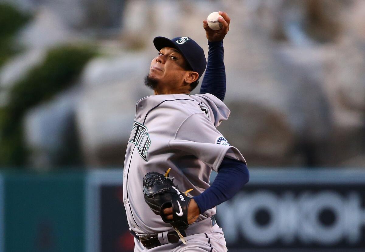 Mariners ace Felix Hernandez dominated a meek Angels lineup that continues to struggle.
