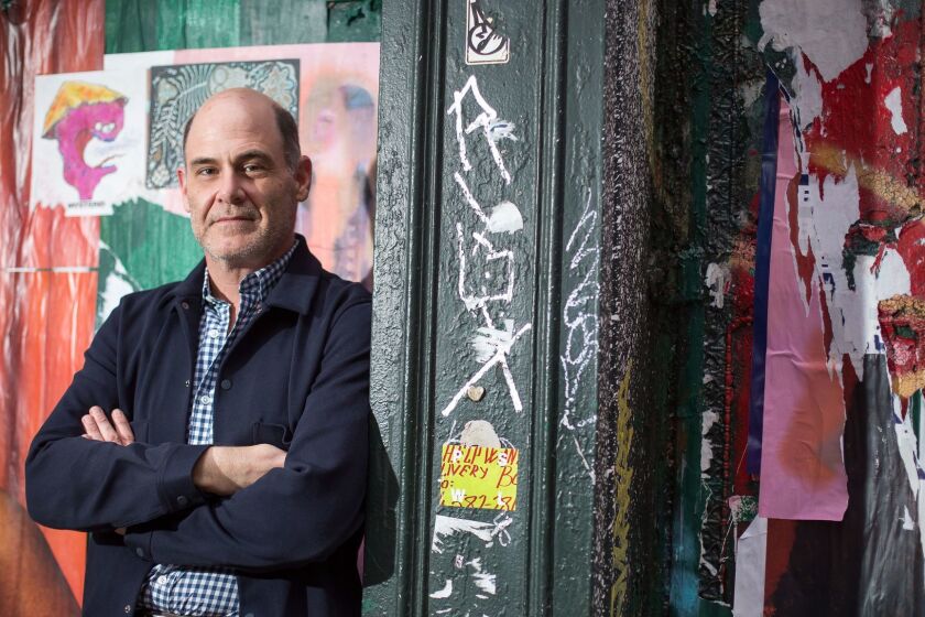NEW YORK, NY -- OCTOBER 23, 2017: "Mad Men" creator Matthew Weiner stands for a portrait in the SoHo neighborhood on New York City on October 23, 2017. Weiner is releasing his first novel, "Heather, the Totality." Photograph by Michael Nagle/ For The Times