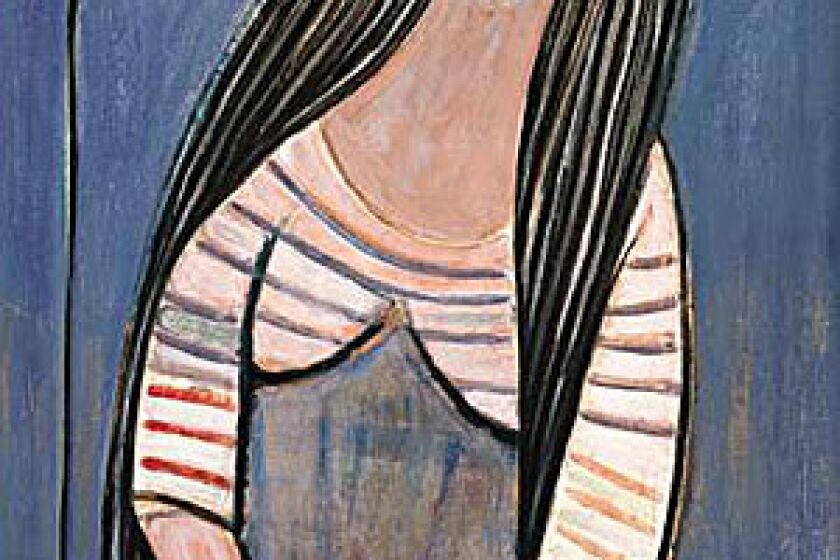 "Woman With Long Hair, I" from 1938, is among the works in "Wifredo Lam in North America" at the Museum of Latin American Art.