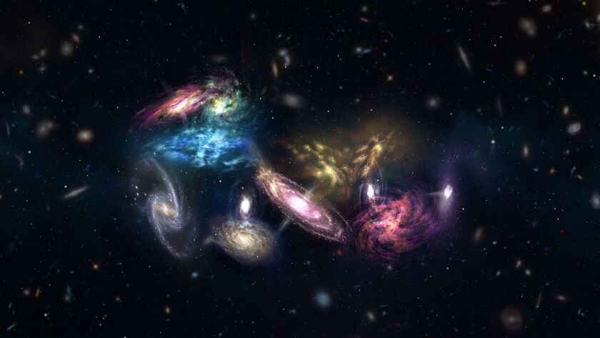 Un cúmulo de 14 galaxias distantes podría convertirse en la ...
