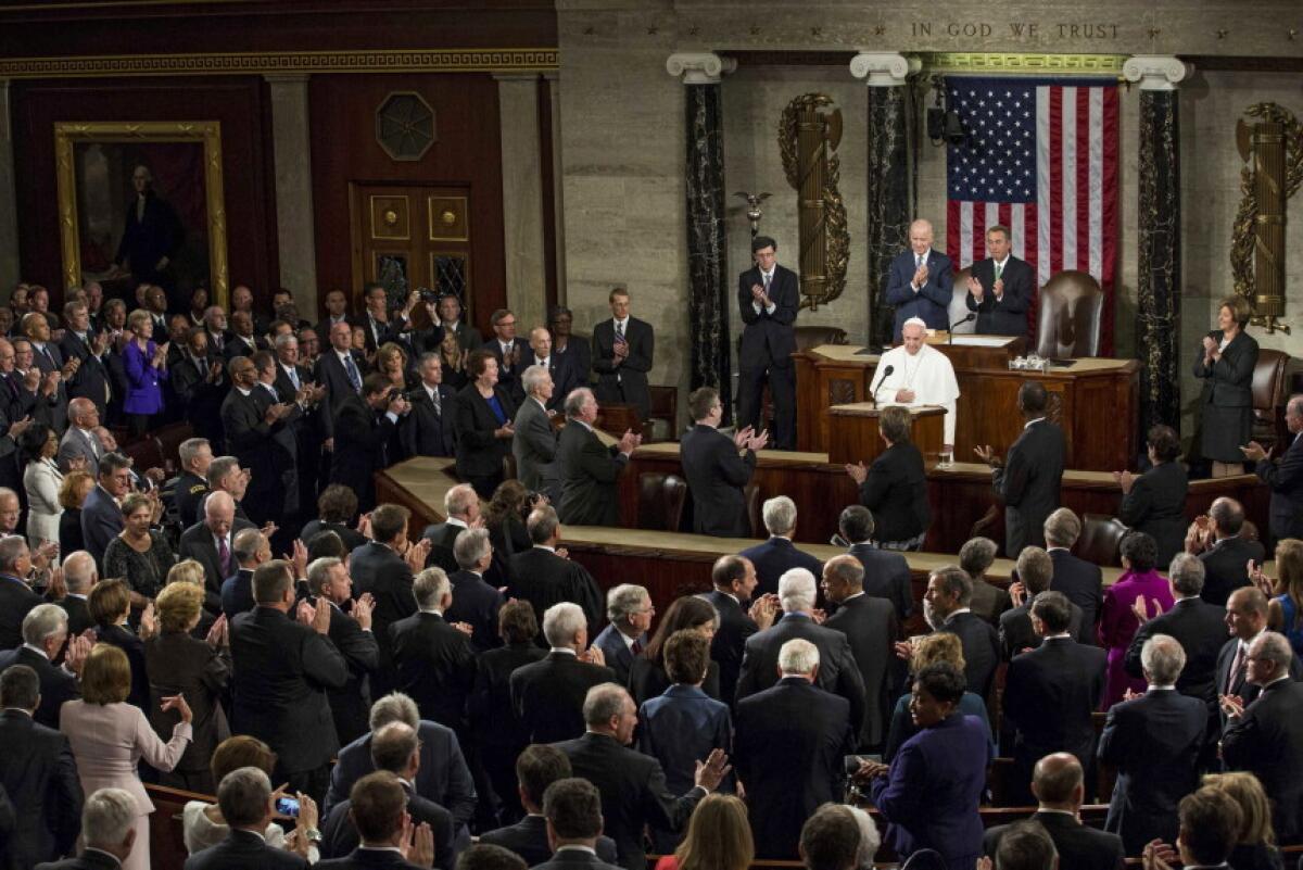El papa Francisco en el Congreso en Washington DC, Estados Unidos.
