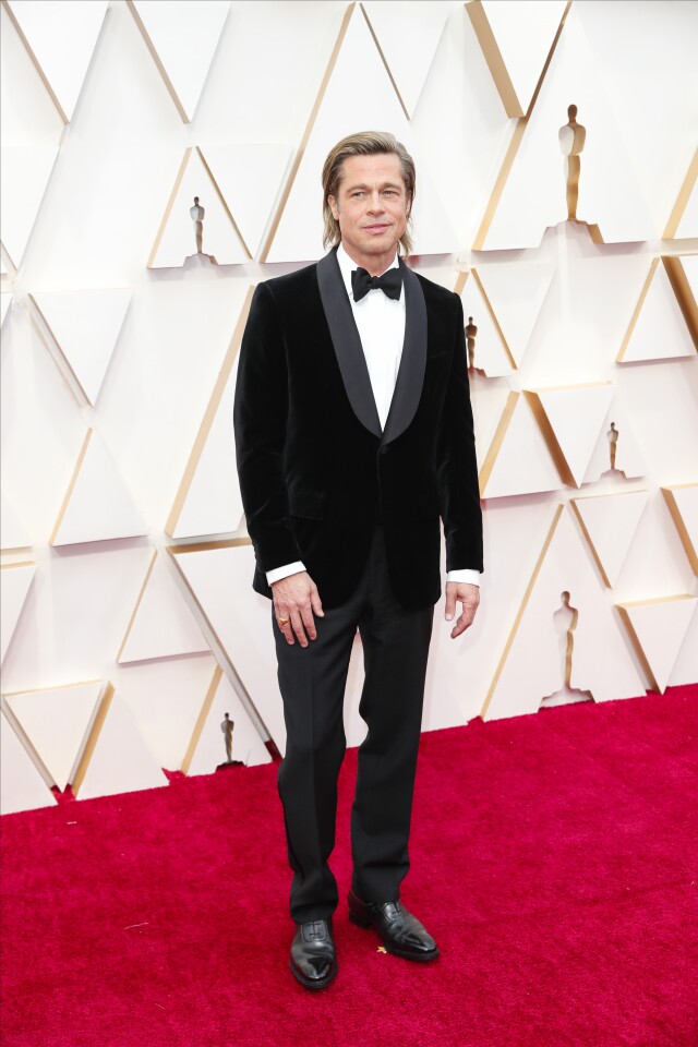 HOLLYWOOD, CA – February 9, 2020: Brad Pitt arriving at the 92nd Academy Awards on Sunday, February 9, 2020 at the Dolby Theatre at Hollywood & Highland Center in Hollywood, CA. (Jay L. Clendenin / Los Angeles Times)