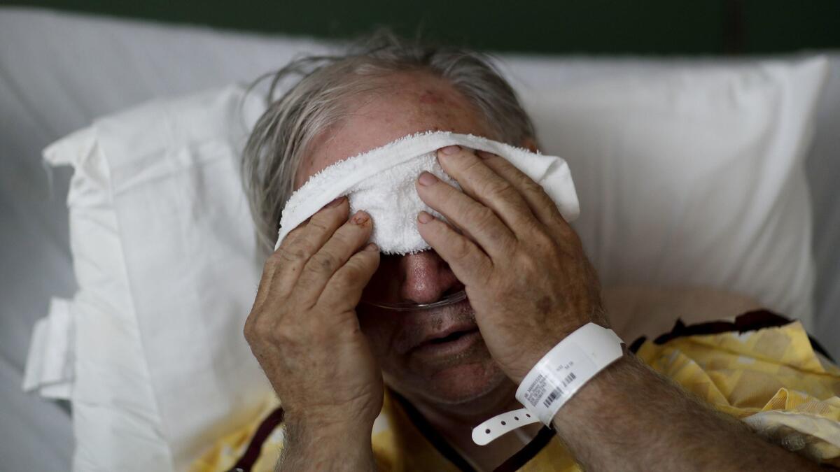 Henry Beverly, 73, battles the flu at Upson Regional Medical Center in Thomaston, Ga., in February. UC San Diego scientists have discovered a potential universal flu drug.