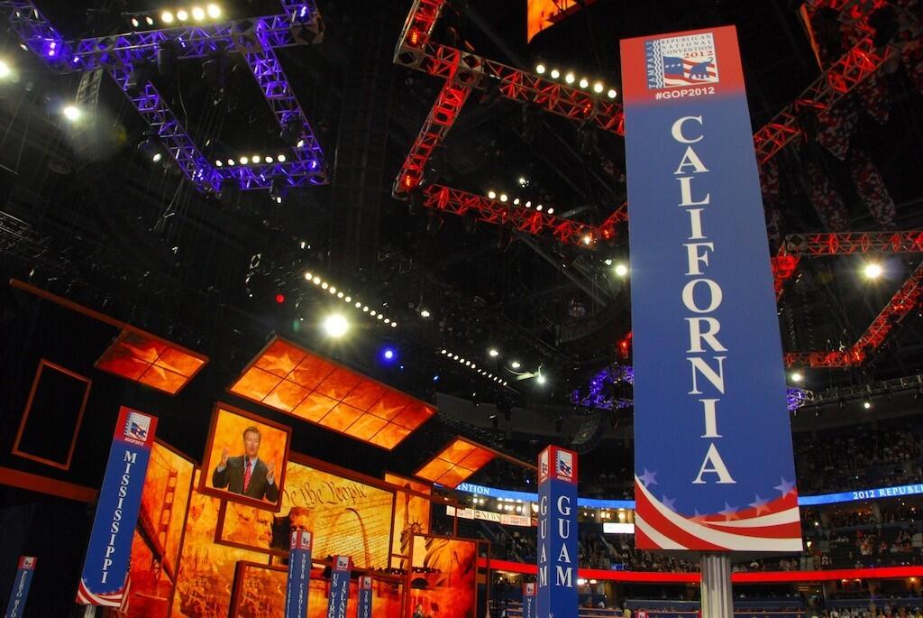 A view from the convention floor of the RNC on Aug. 29, 2012.