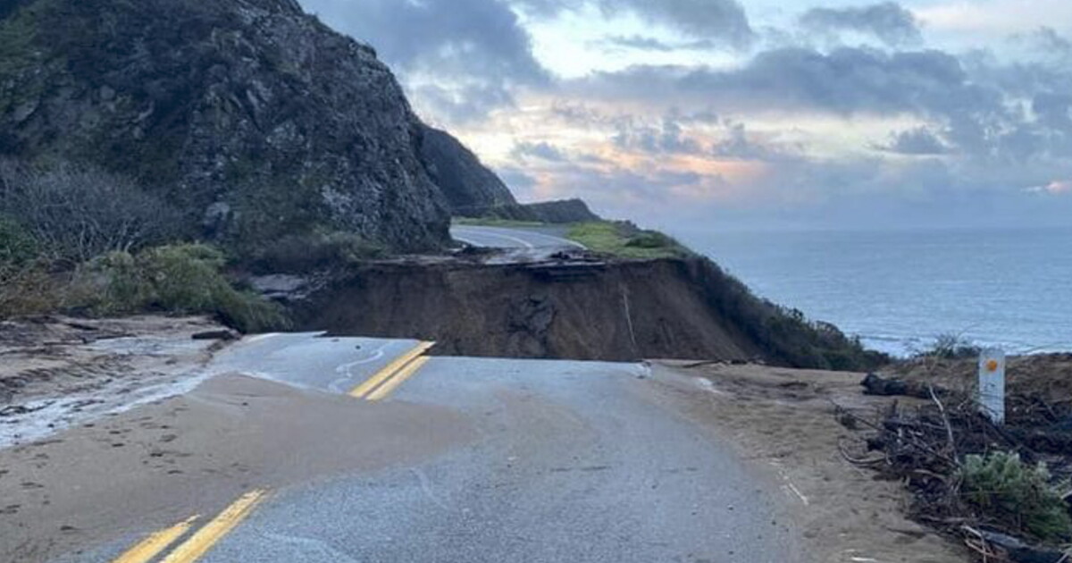 23 Miles Of Highway 1 Near Big Sur Close Require Repairs Los Angeles Times Highway 1 Closure Map 2022