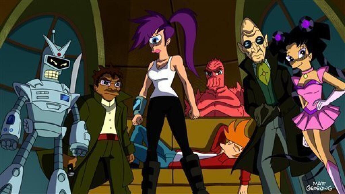 In this publicity image released by Comedy Central, the cast of the series "Futurama" is shown. The animated comedy series returns for a new season on Thursday, June 23, 2011 at 10p.m. EST on Comedy Central. (AP Photo/Comedy Central, Futurama TM and © 2011 Twentieth Century Fox Film Corporation)