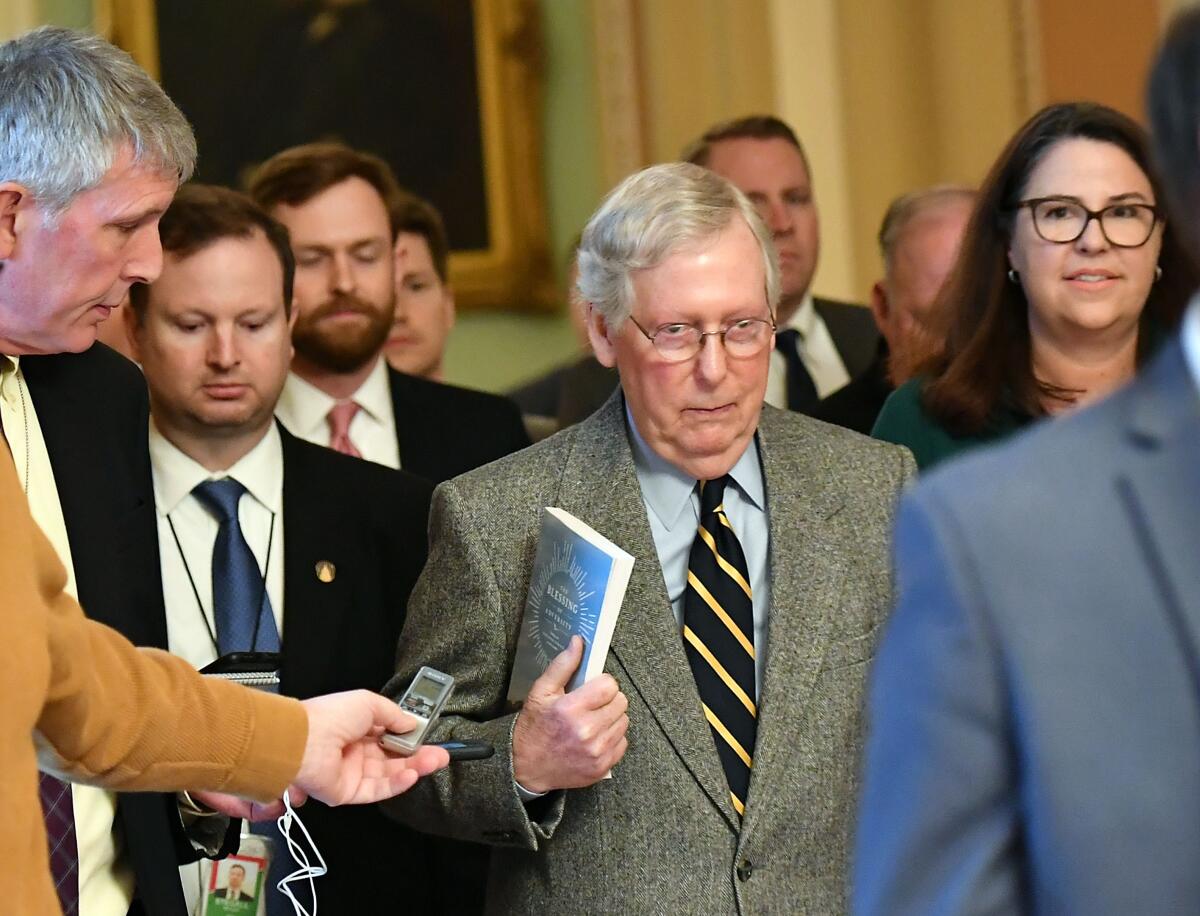 Senate Majority Leader Mitch McConnell (R-Ky.) said the Senate plans to begin President Trump's impeachment trial next week.