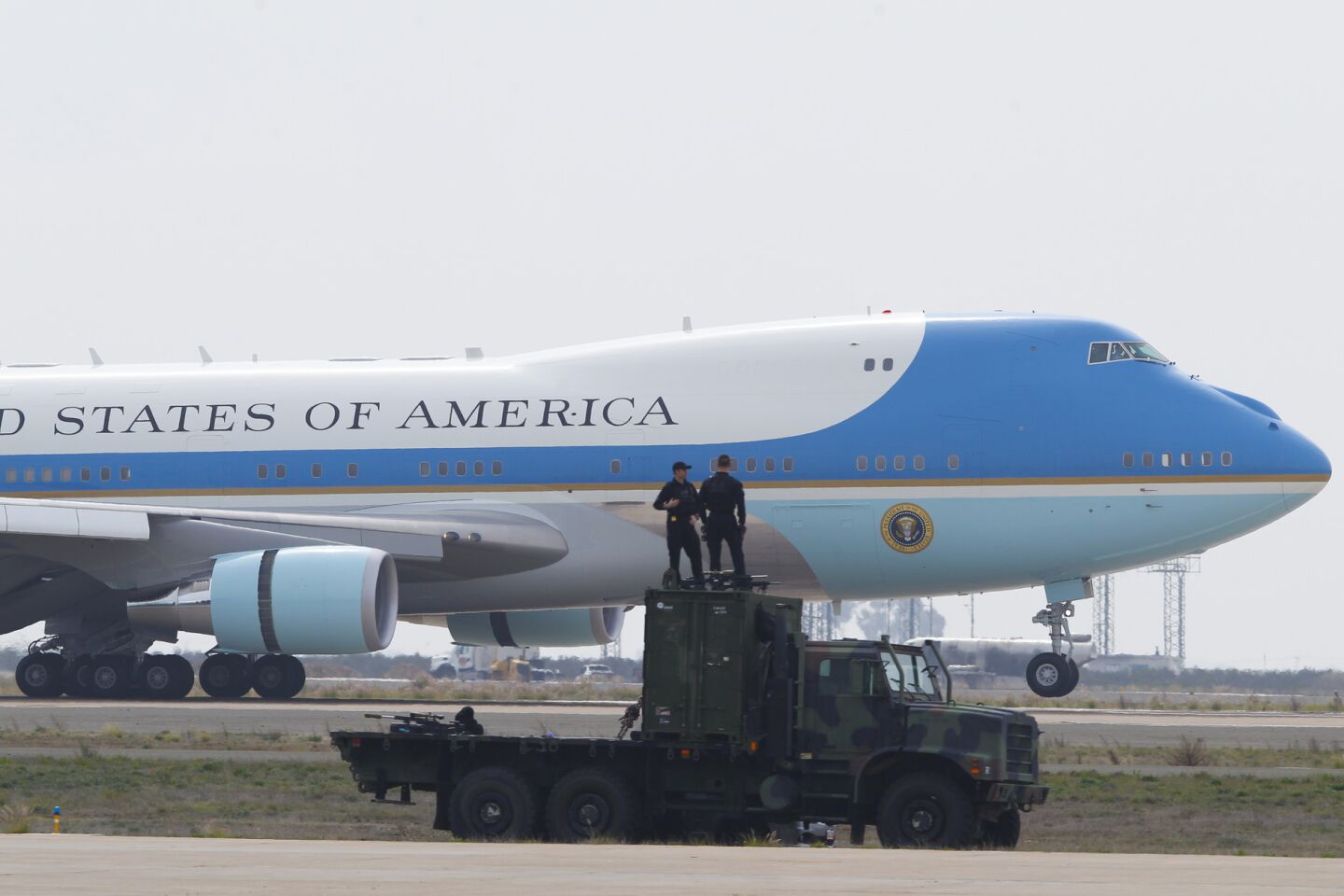 President Trump arrives in San Diego