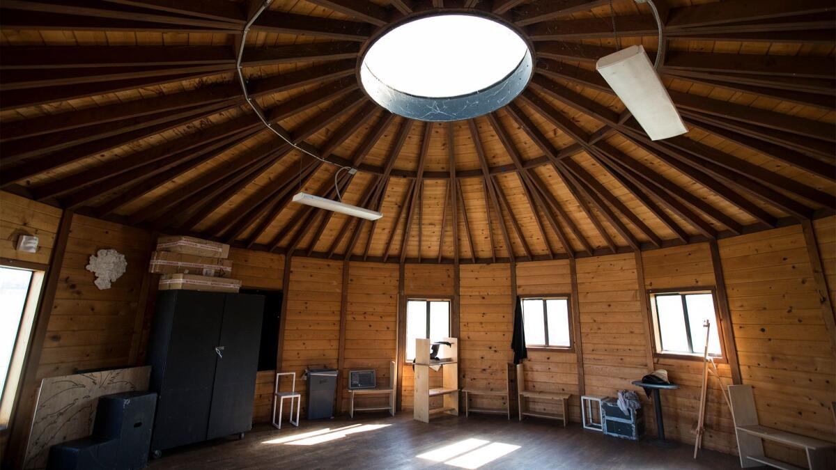 The yurt used by famed theater director Jerzy Grotowski on the UC Irvine campus.