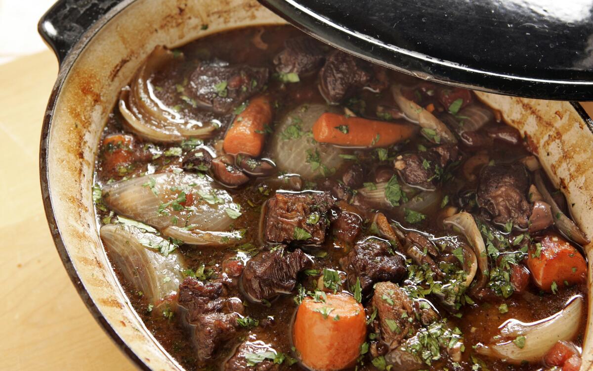 Beef stew with black olives