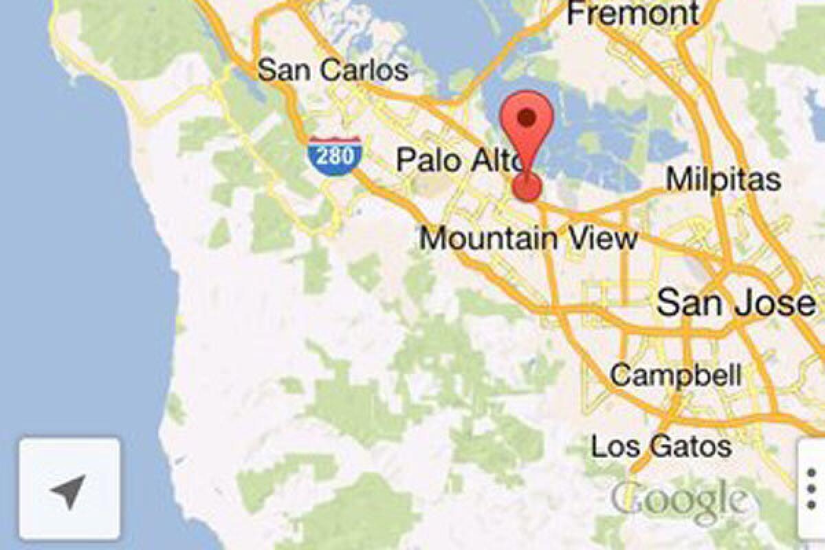 A screenshot of the iPhone Google Maps app.