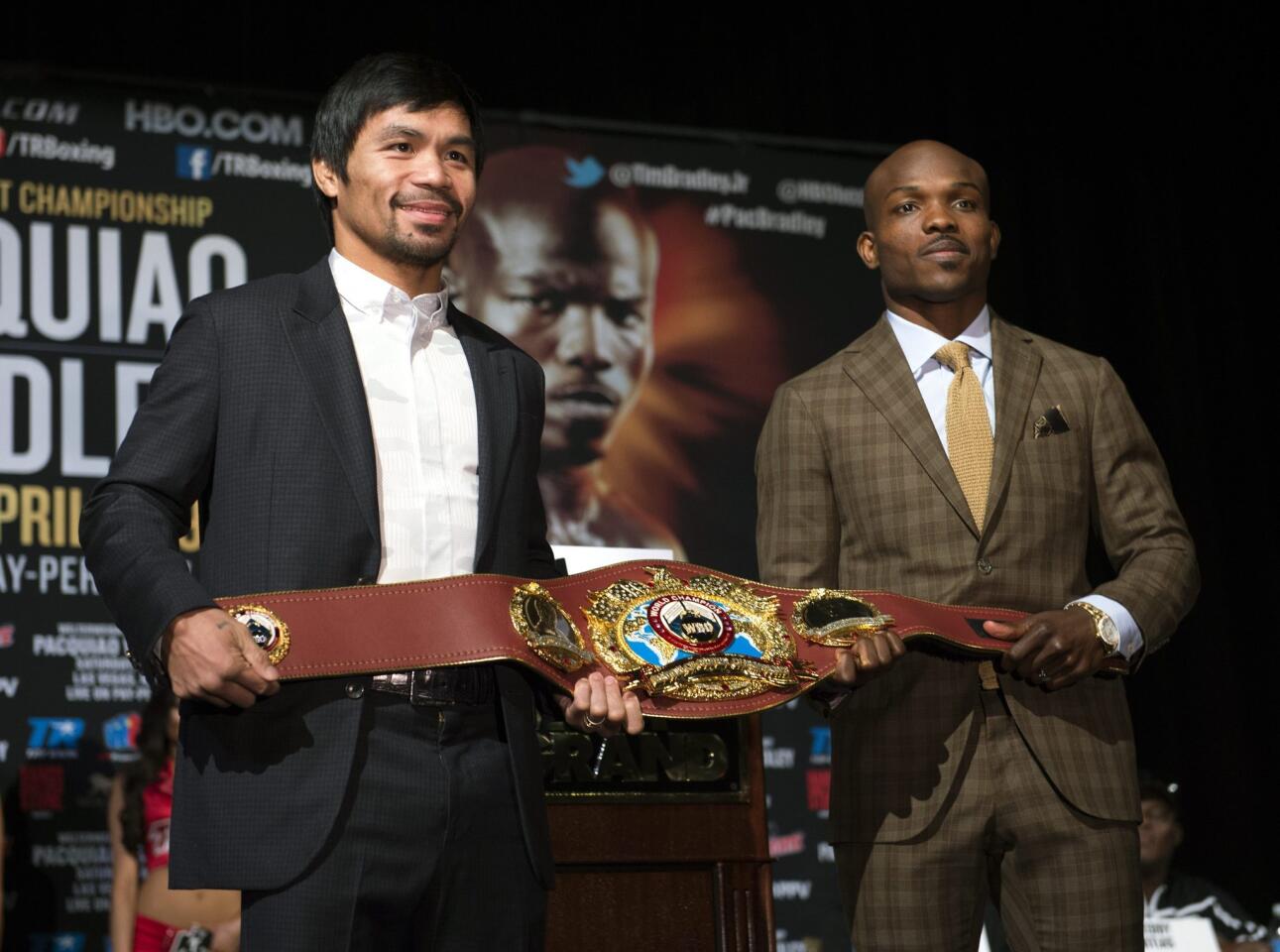 Rueda de prensa de Pacquiao y Bradley