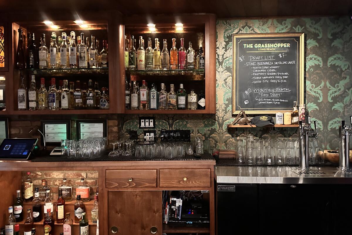 A view of the bar at the Grasshopper LBC bar