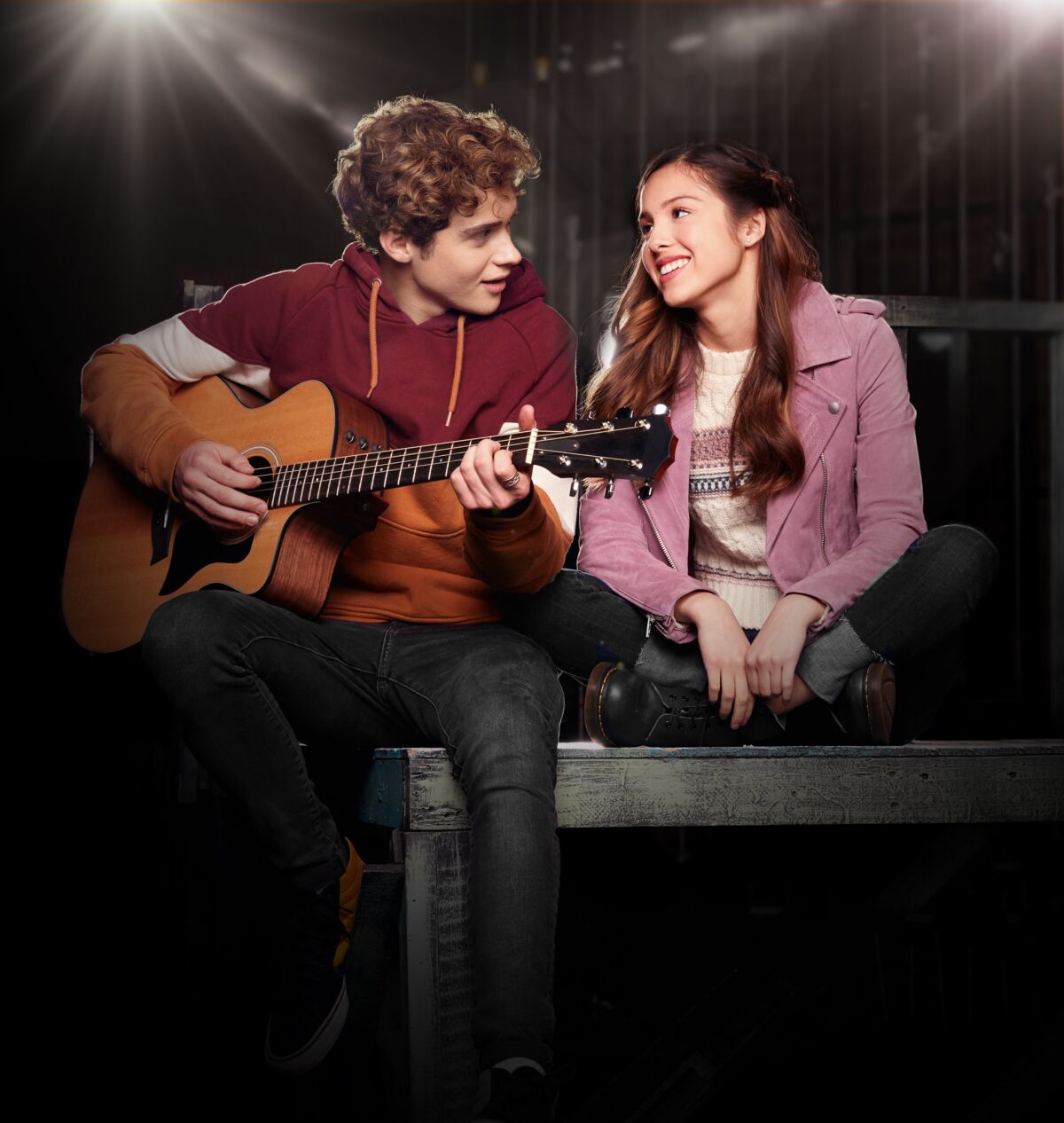 Joshua Bassett and Olivia Rodrigo, stars of Disney's "High School Musical: The Musical: The Series"