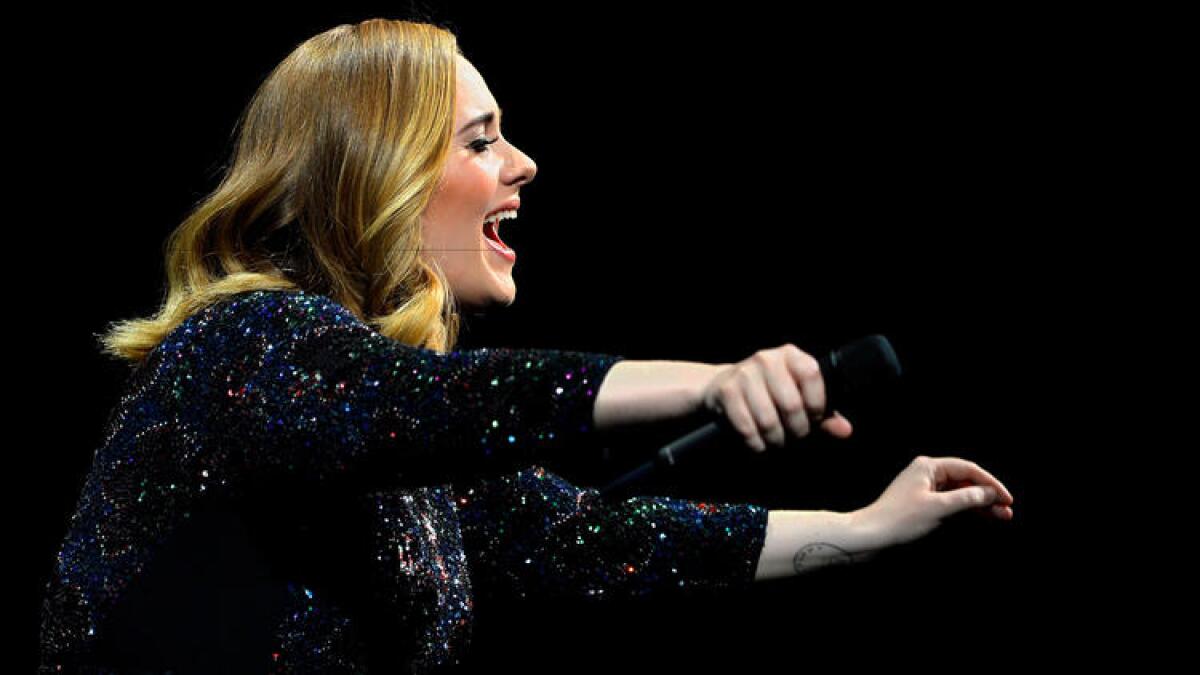 Adele performs June 12 at the Sportpaleis in Antwerp, Belgium.