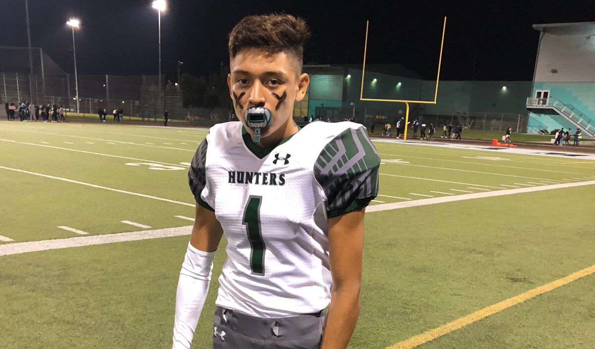 Canoga Park sophomore receiver Dominic Arango-Serna has eight catches for 210 yards and two touchdowns.
