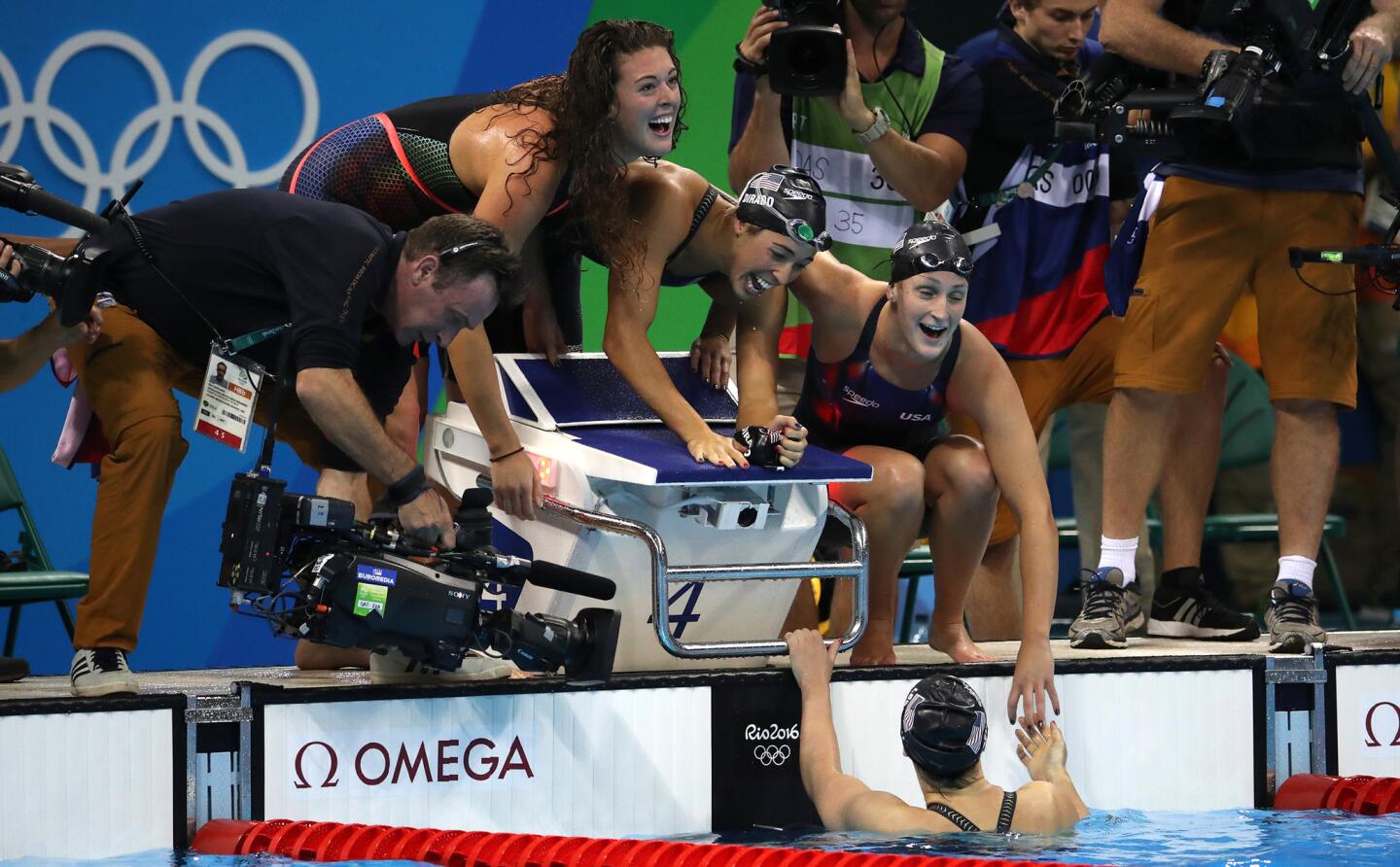 Allison Schmitt, Maya Dirado, Leah Smith, Katie Ledecky