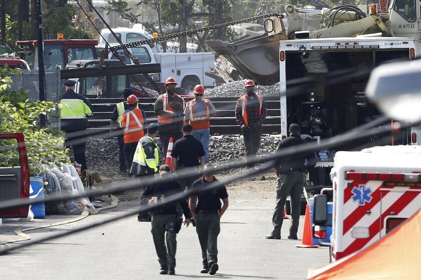 Cleanup and repairs continue at the site of a deadly train derailment this week in Philadelphia.