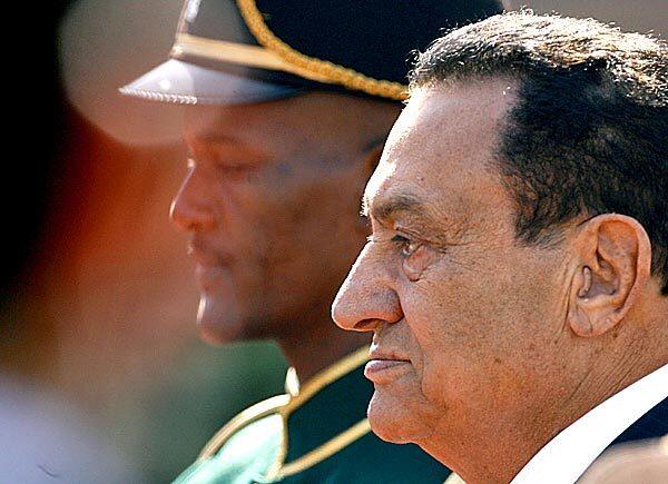 Mubarak in South Africa