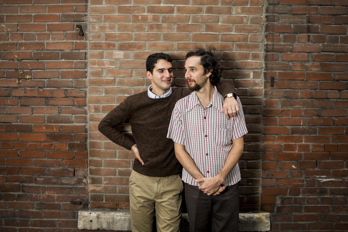 Filmmakers Ben Safdie, left, and Josh Safdie at the Toronto International Film Festival.