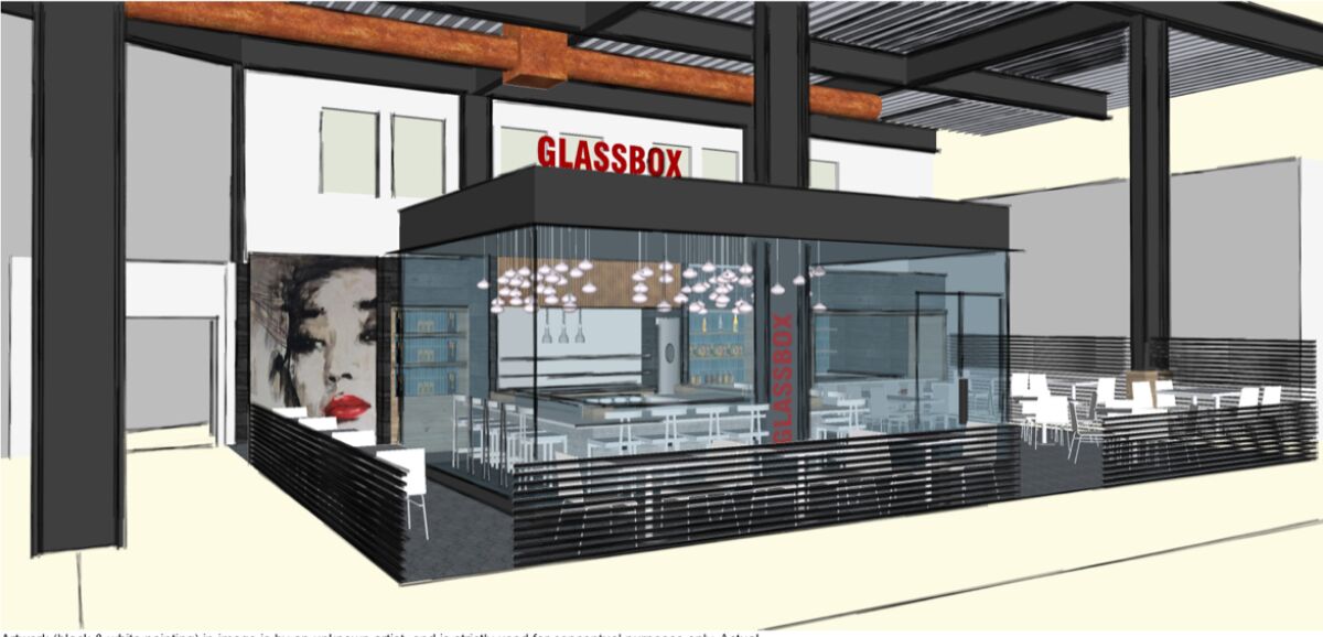 Glass Box, a glass-encased sushi bar, is the final tenant to sign for the Sky Deck venue in Carmel Valley