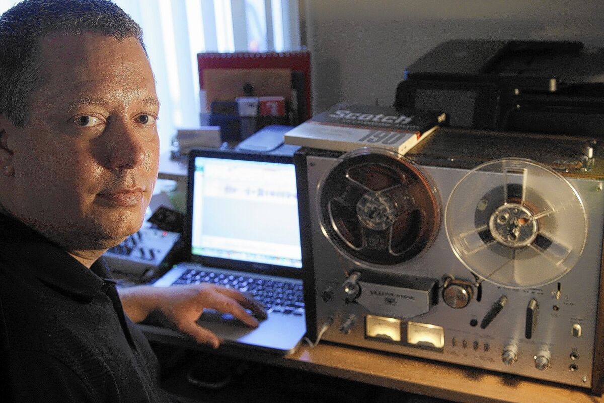 Derek Bolin, 44, a recent UCLA graduate, is digitizing dozens of reels of audio recordings of important -- and rarely heard -- speeches given at UCLA during the political and social unrest of the 1960s.