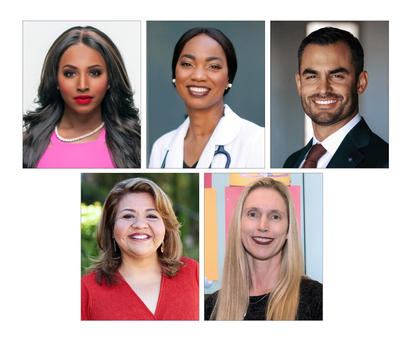 79th Assembly candidates Aeiramique Glass Blake, Akilah Weber, Marco Contreras, Leticia Munguia, Shane Suzanne Parmely.