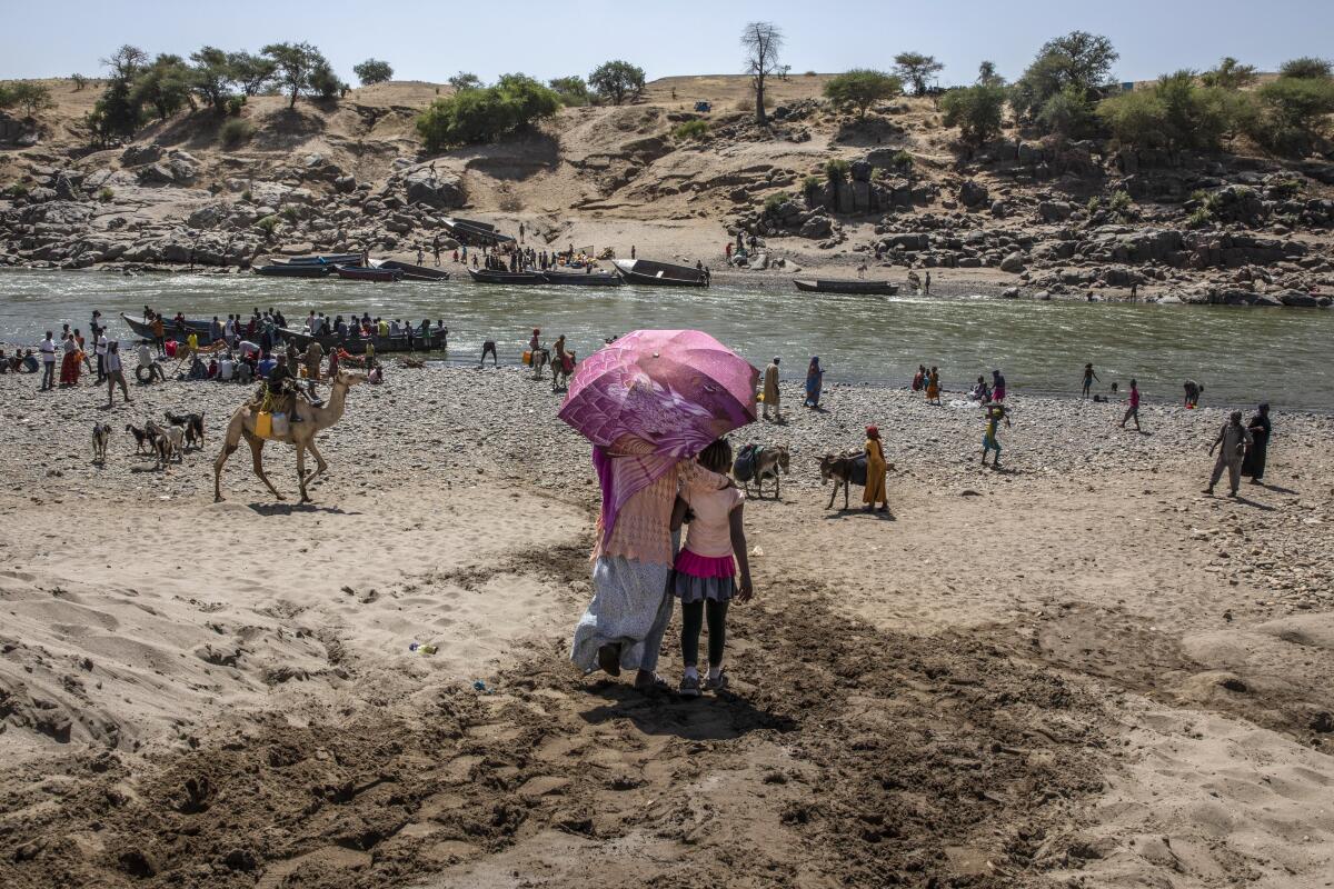 Refugees who fled the conflict in Ethiopia's Tigray region