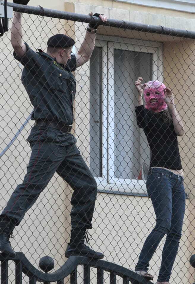 Protester in Moscow