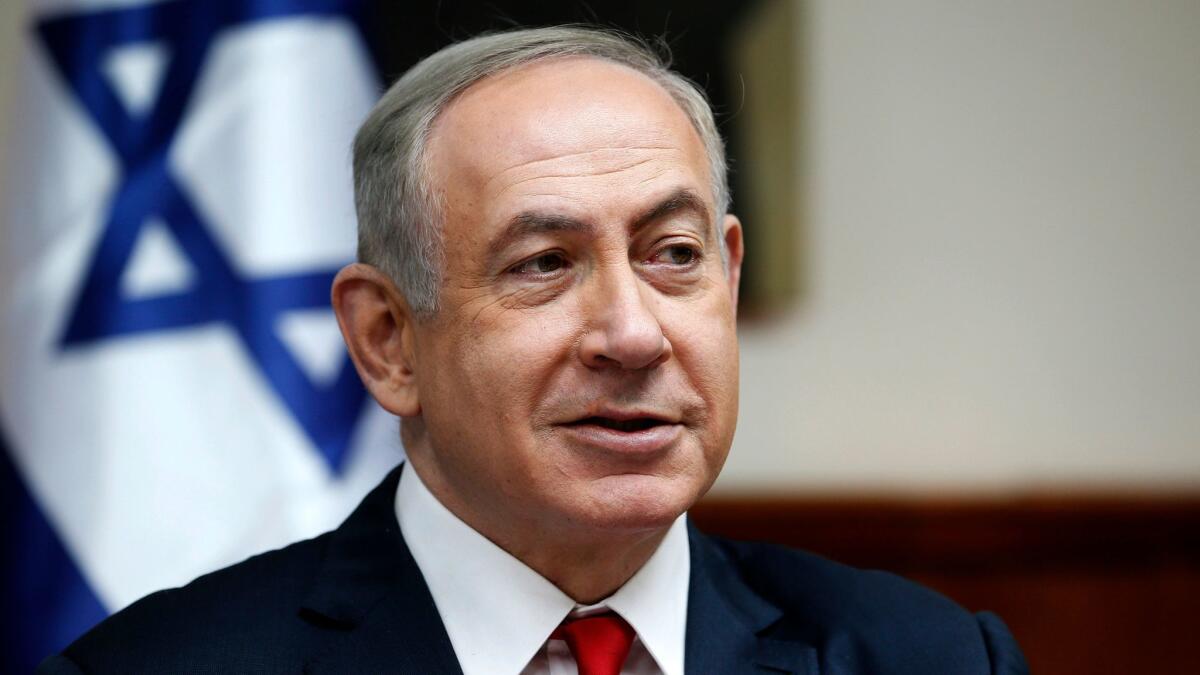 Israeli Prime Minister Benjamin Netanyahu, shown on Jan. 22, 2017.