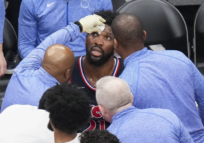 76ers lose Embiid to orbital bone fracture