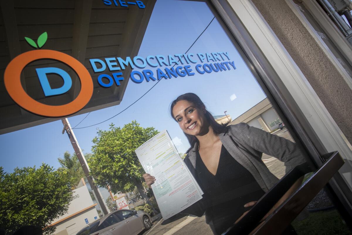 "The Republican Party’s platform no longer resonates in a rapidly diversifying, increasingly college-educated Orange County,” said Katerina Ioannides, co-chairwoman of the Orange County Young Democrats.