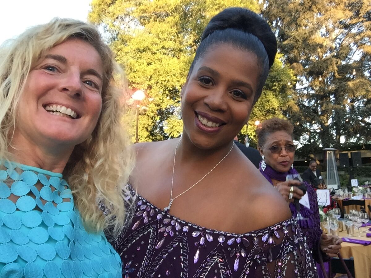 Selfie taken by Beth Pratt of herself and Outdoor Afro founder Rue Mapp