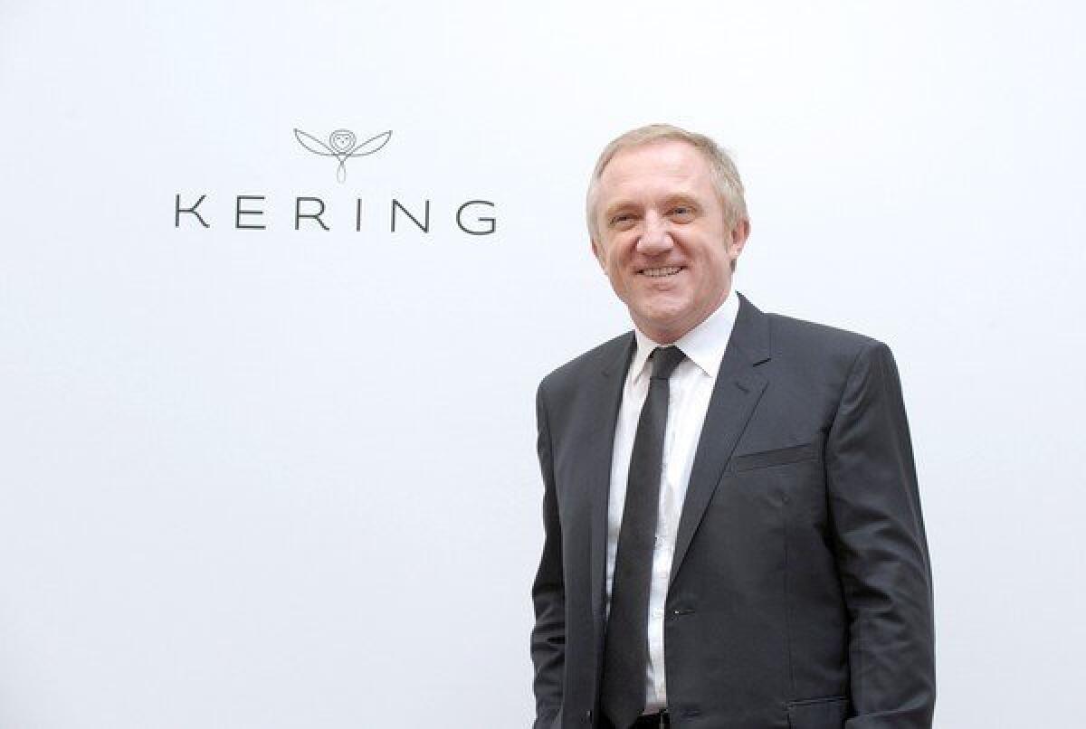 Francois-Henri Pinault, chairman and chief executive of French luxury and retail group PPR, presents the group's new name: Kering.