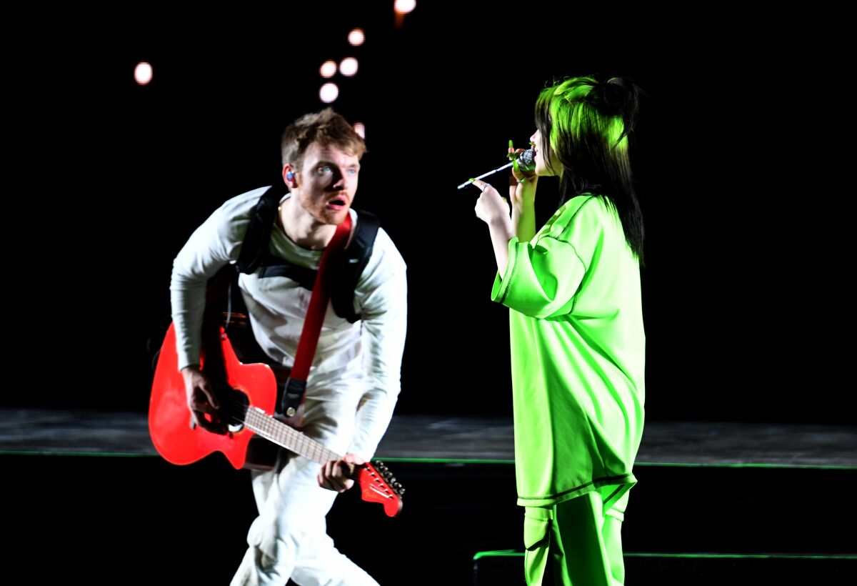 Finneas O'Connell and Billie Eilish