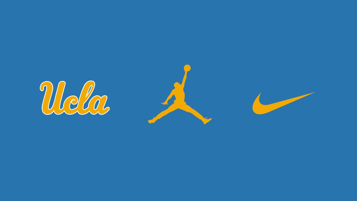 Logos of UCLA, Jordan Brand and Nike.