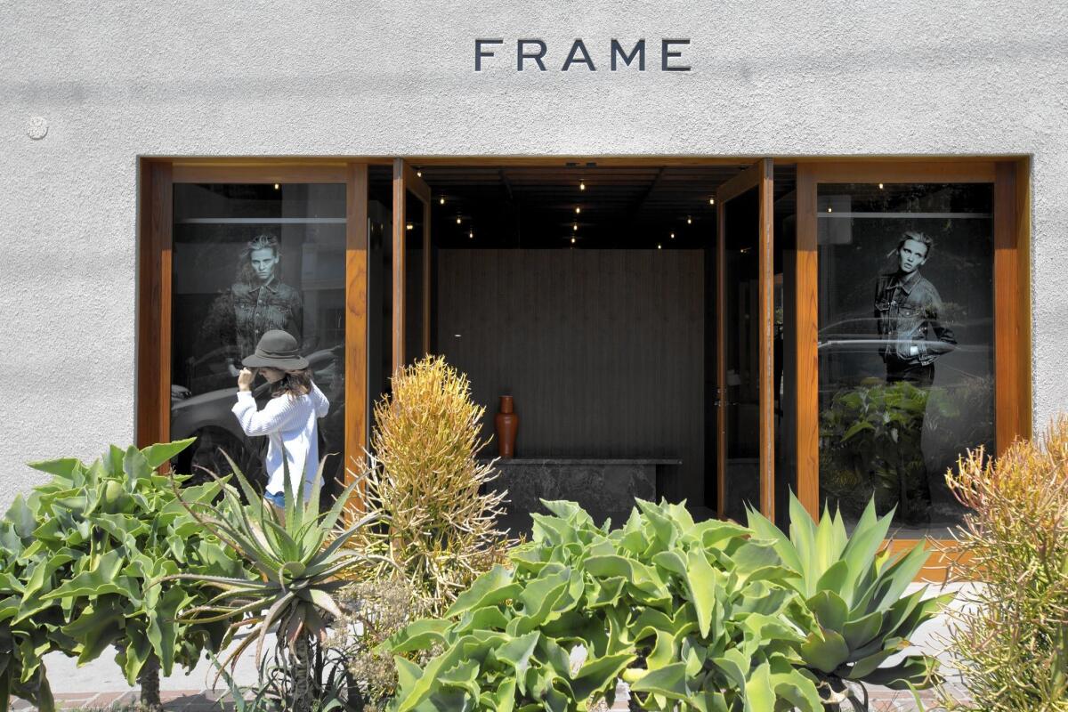 Frame's first brick-and-mortar store is located on Melrose Place in Los Angeles.