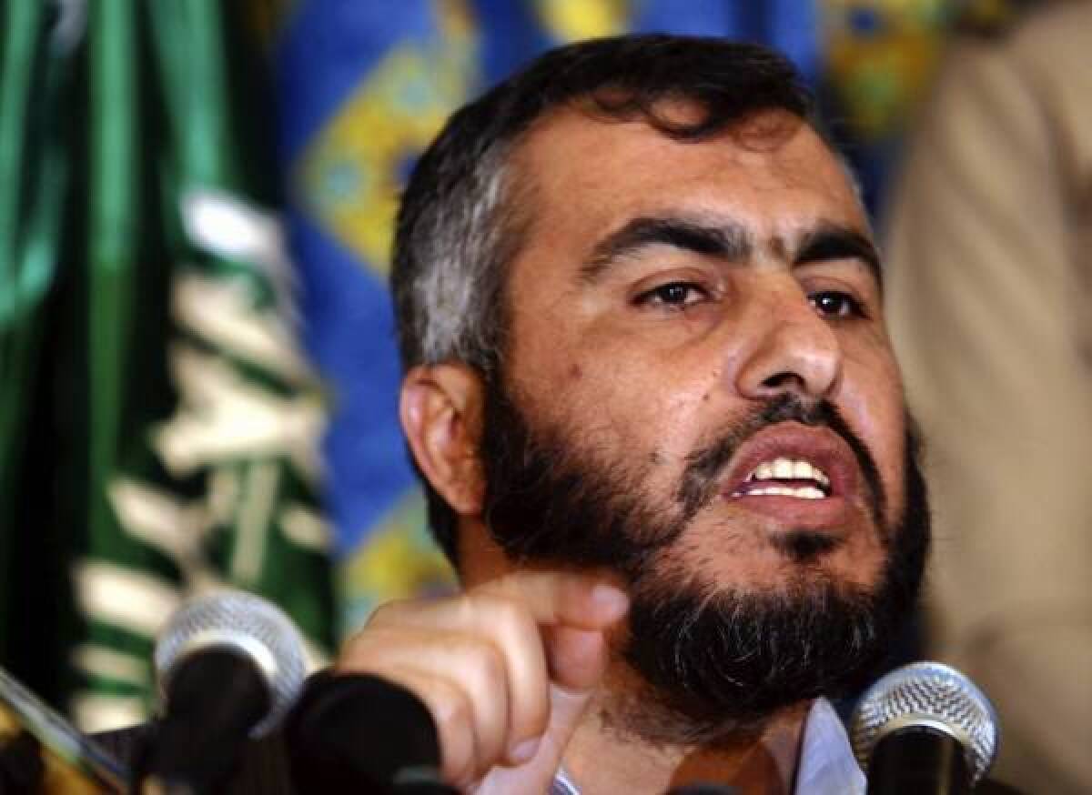 Hamas' deputy foreign minister, Ghazi Hamad, seen as one of the Palestinian organization's moderate voices, spoke with the Los Angeles Times about the impact of the recent clash with Israel.