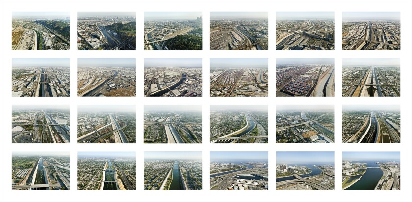 A series of photographs from different parts of the LA River.